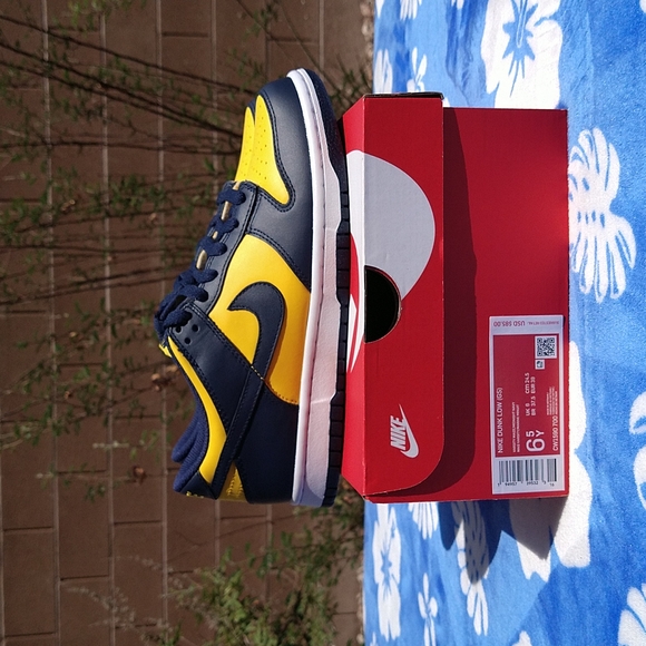 Nike Shoes - Dunk Low Michigan Size GS 6.5 or Women's 8 💙 💛